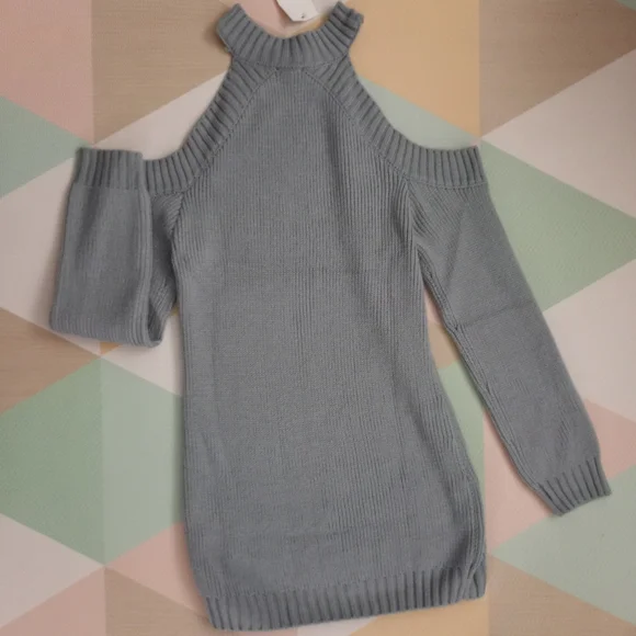 TOBI Mini Sweater Cutout Shoulder Dress size M - Picture 10 of 12